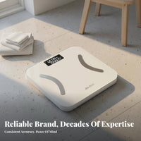 Smart Body Composition Scale High Precision Sensors Electronic Body Composition Measuring Device Smartphone Mobile Connectivity with Re Power