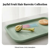 Fruit Hair Fastener Cute and Playful Three-Dimensional Fruit Barrette Bangs Side Fastener Candy Colored Novelty Hairpin Bright