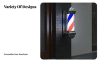 Rotating LED Barber Pole Waterproof LED Barber Pole Vintage Design for Barbers, Hair Stylists, Outdoor, Storefront
