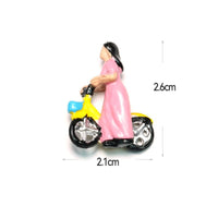 Miniature 1:87 Cyclist Figure DIY Craft PVC Cyclist Figure Scene Filler Cyclist Figures for Landscape Scenes