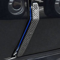 2 Pieces Slim Anti-Collision Mirror Strip Two-Piece Side Mirror Cover Strip Impact Absorbing Car Accessory