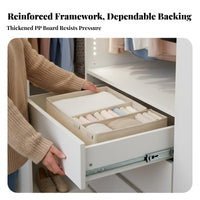 Adjustable Dividers Underwear Divider Box Space Saving Multi-Compartment Organizer foldable Household Storage Stackable Design for Adults, householders, Parents, Drawer, Bedroom, Chest of drawers