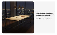 Rectangular collaborativenference Table Modern Design Trestle Base Meeting Table Minimalist aesthetic Office Furniture for Interior Designers, Boardroom, Dining Room