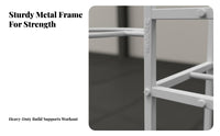 Space-Saving Design Fitness Equipment Storage Rack Large Capacity Exercise Ball and Mat Holder Easy Assembly Exercise Equipment Organizer Heavy-Duty Construction