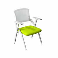 Foldable Design Tablet Arm Chair Flip-up Writing Surface Conference Seating Space-Saving Office Furniture Ergonomic Backrest for Students, Trainees, Event Attendees, Training Room, Classroom, Lecture Hall, Reception Area