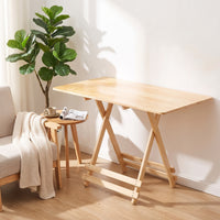 Foldable Folding Table Space-Saving Table with Folding Legs Portable Furniture Compact for Students