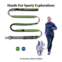 Metal Clips Hands Free Dog Leash Long-Lasting Waist Dog Leash Non Bungee for Hiking