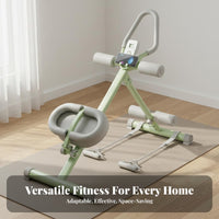 Padded Cushion Ab Crunch Machine Stable Steel Frame Abdominal Exercise Machine Ergonomic Design Sit-up Assist Device Compact & Portable for Beginners
