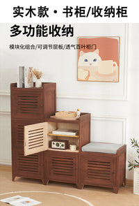 实木鞋柜家用门口立式多层鞋架子带门窄高储物柜玄关收纳柜免安装