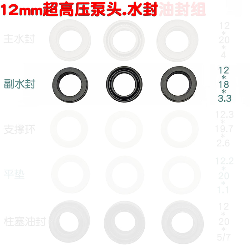 超高压清洗机1812 1814型2014泵头副水封洗车器密封圈18X25X5.5