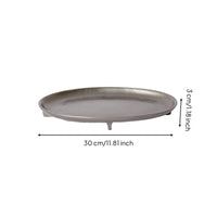 Elliptical Tray Vintage Aluminum Tray Wide for Console