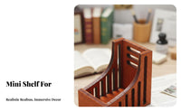 Scene Prop 1/12 Scale Bookshelf Realistic Feature Miniature Bookshelf Feature Ed Craftsmanship for Doll Collectors, Adults, Roombox