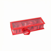 Molded Compartments Book-Style Gift Box PVC Heart Compartment Gift Box Slim Packaging Rectangular