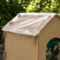 Large Green Cat House, 4-Season Cat Shelter with Cat Flap, Insulated & Waterproof, with Asphalt Roof & Foldable Roof