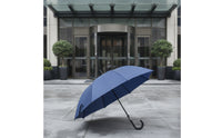 Water-Repellent 16 Rib Umbrella Strong Umbrella with Hook Handle Heavy Duty Long-Lasting for Commuters, Daily Commute