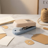 Stamp Punch Decorative Paper Punch with Close Mechanism-Hand Use Stamp Cutting Tool for Scrapbooking, Journaling