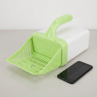 Cat Sifter with Holder Waste Bin, PP Material Sifter with Small Round Holes, Unified Handle Design for Kitten Waste and Cat Owners