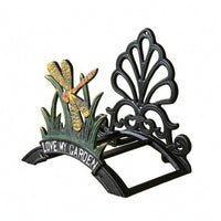 Decorative Hose Rack Cast-Iron Style Decorative Hose Holder Vintage-Inspired Ornate for Gardeners, Yard, Patio
