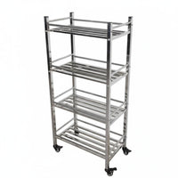 Multi-Tier Design Tiered Rolling Plant Shelf Movable with casters floral Rack Modern home decor Furnishing Thickened Frame for Apartment Dwellers, Gardeners, homeowners, Balcony, Living Room, Sunroom, Bedroom
