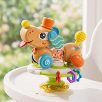 Suction Cup Toy Rotating High Chair Toy Developmental Compact for Babies, Tabletop, Travel