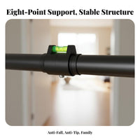 Anti-Slip Design No-Drill Chin-up Bar Stable 8-Point Support Chin-up Bar Heavy-Duty Steel Construction Home Fitness Equipment for Family, Beginners, Women, Strength Training, Hallway, Garage