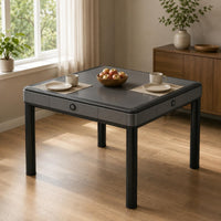 Dining Table Style Mahjong Table Covered Covered Gaming Surface Furniture Square Tabletop for Home