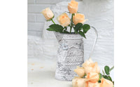 Vintage Floral Watering Can Distressed Finish Rustic Iron Watering Can Easy to Home Decor