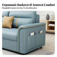 doubleUse Design Multifunctional Sofa Bed Space-Saving Pull-extendable Storage Couch Foldable Home Furniture Easy Assembly for Apartment Dwellers, Hosts, Students, Small Spaces