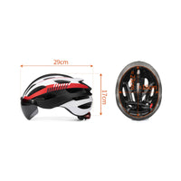 Hard Shell Cycling Helmet Breathable Vents Helmet with Tail Light Impact Resistant Head Protection Lightweight for Adults