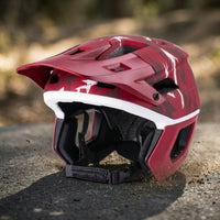 Mountain Bike Helmet with Visor Impact-Absorbing Opencycle Helmet Secure Fit for Cyclists, Downhill Riding