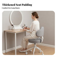 360-Degree rotate Adjustable Caster Stool with supportrest Rolling Casters Wheeled Work Stool with supportrest Padded Seat Task Chair Low support supporting for Beauticians, Salon Workers, medical facility, Studio, Office, scientific workspace