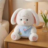 Creature Character Stuffed Heart and Flower Details Stuffed Stuffed Toy Plaything Front Pocket Rounded Body