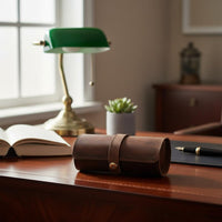 3-Watch Storage Roll Portable 3-Compartment Watch Roll Case Handmade Removable Pillows for Men, Display