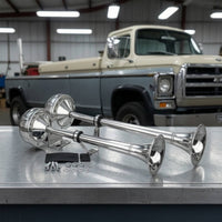 Electric Air Signal Stainless Steel Air Signal with Compressor Polished Silver