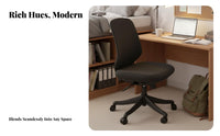 Adjustable Height Ergonomic Mesh rear support pivot gliding Rolling Casters Office Chair Easy Assembly Task Seating for Students, Employees, Remote Workers, Study Room, Dormitory, Bedroom