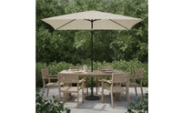 Vented Rectangular Patio Umbrella Large Rectangular Umbrella Sun-Shading Windproof for Homeowners