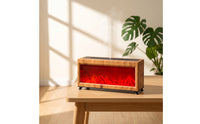 USB-C Powered Tabletop Humidifier with Flame Effect Non-Slip Fireplace Flame Dispenser Color Changing Fireplace Humidifier High-Frequency for Office Workers, Light Sleepers, Bedroom, Living Room
