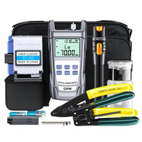Optical Power Meter Kit Portable Case Fiber Scribe Set Compact Fiber Fault Tracer Set for Technicians