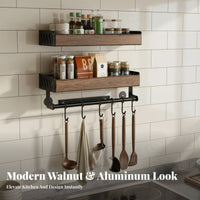 No-Drill Installation Multi-Utensil Hanging Space-Saving Design Kitchen Wall Rack Includes Hooks Seasoning Shelf Large Capacity for Household Chefs, Cooking Enthusiasts, Homeowners, Small Apartments, Pantry, Cabinet