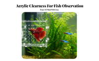 Betta Aquatic Pet Breeding Box High Clarity Acrylic Aquatic Pet Separation Box Aquatic Habitat Breeder Container Easy to Clean