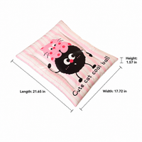 Dog Bed for Older Dogs, Large Dog Bed, All Seasons Washable Pet Bed, Water-Resistant Cotton, Dark Grey Ball Pink