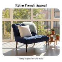 sturdy Wood Frame Upholstered Accent Chair Vintage design Upholstered relaxing Armchair French Inspired Design Indoor Furniture Small Space suitable for Apartment Dwellers, Homeowners, Readers, Living Room, Bedroom, Balcony, Home Office