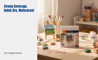 Soft Tip Acrylic Marker Set, Water-Soluble, Opaque, Kids Art, Multi-Surface Drawing