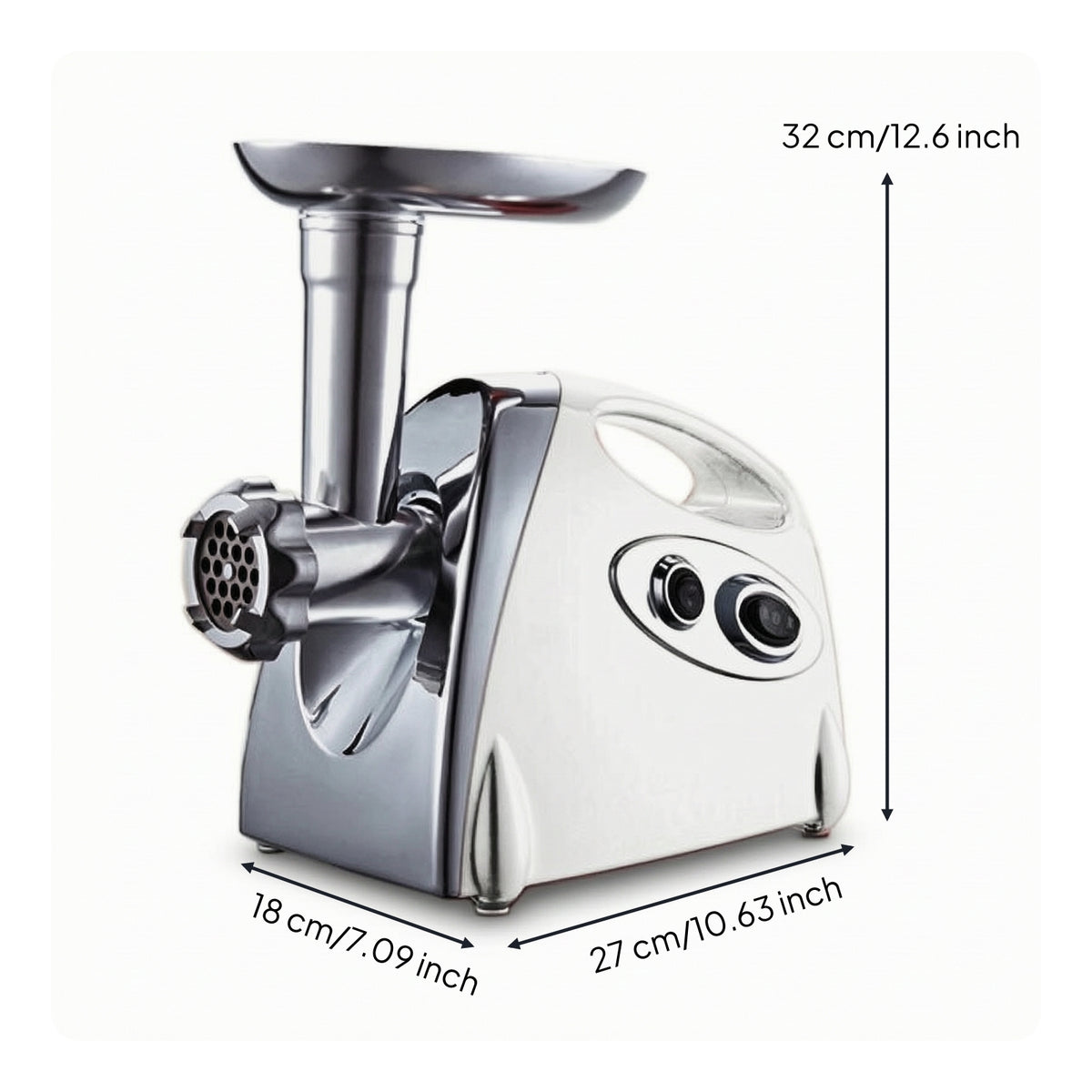 Compact Electric Meat Grinder Easy to Clean Meat Grinder with Sausage Stuffer Portable Appliance Allall-Purpose for Home Cooks
