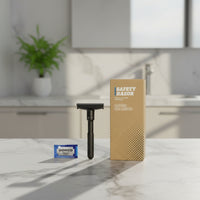 Manual Double Edge Safety Razor Smooth Safety Razor with Blades Reusable Shaving Set Eco-Friendly for Men, Travel