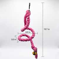 Pet Bird Toy Climbing Rope for Parrot Enrichment, Thickened Rope Bird Cage Toy, Hanging Perch for Small Parrot Parakeet Cage Accessories