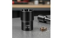 2 Pieces Industrial Grade Stripped Nut Remover Counterclockwise Spiral Grip Nut Extractor Socket Works with Power Wrench for DIY Users