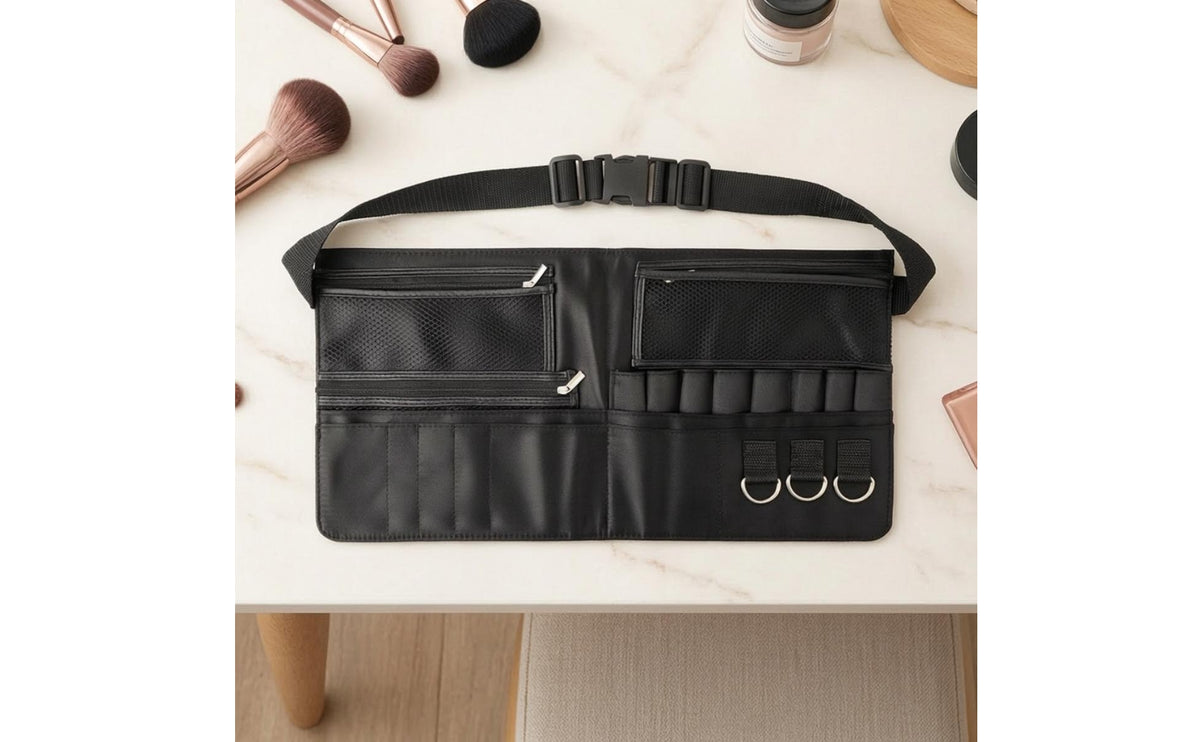 Makeup Brush Belt Bag Professional Makeup Brush Belt Hands Apron for Cosmetologists