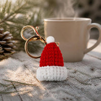 Handmade Knitted Christmas Ornament Keychain