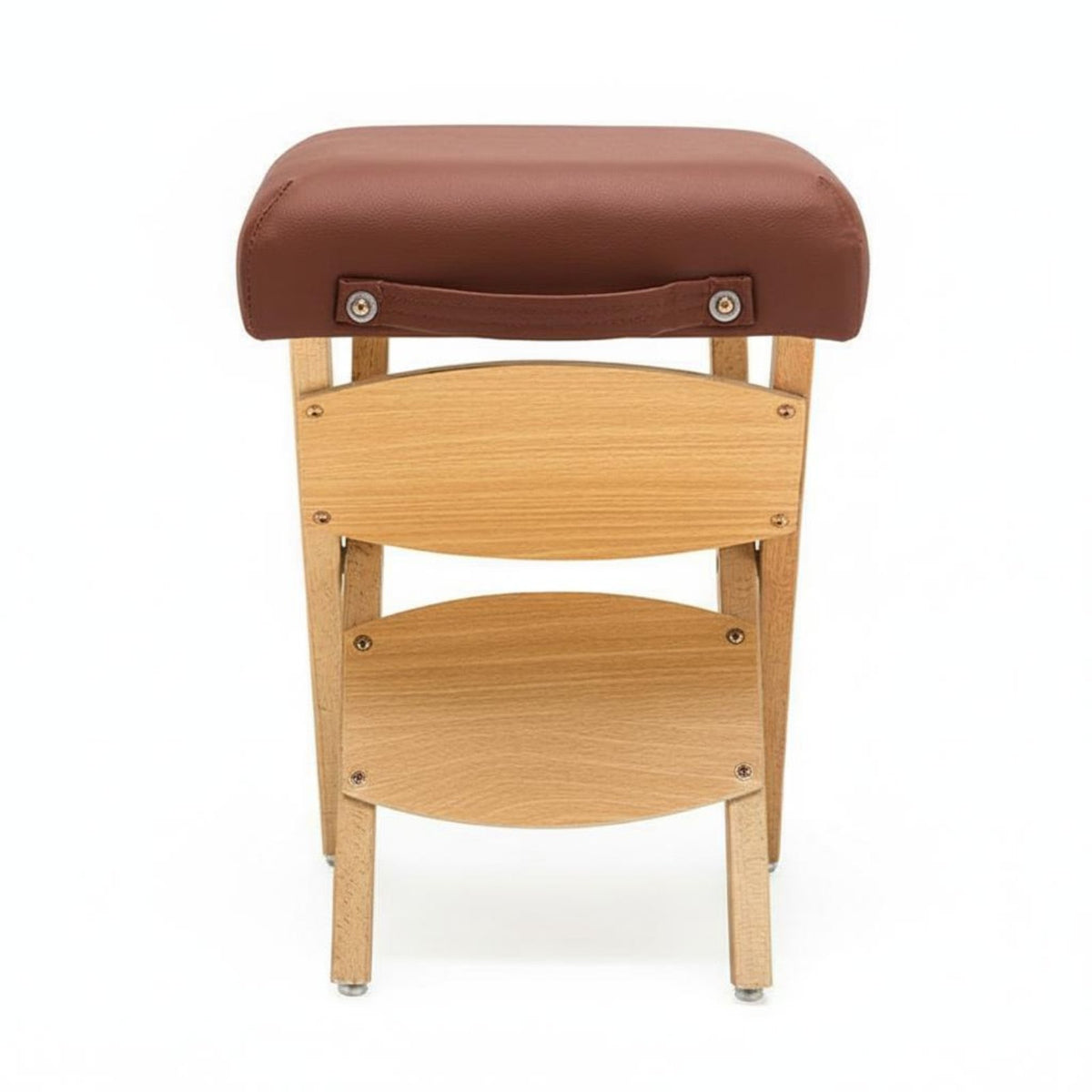 Foldable Design Folding Massage Stool High-Density Padding Portable Therapist Stool Folds Flat Beech Wood Massage Seat Compact for Beauticians, Physiotherapists, Beauty Salon, Spa, Mobile Treatment